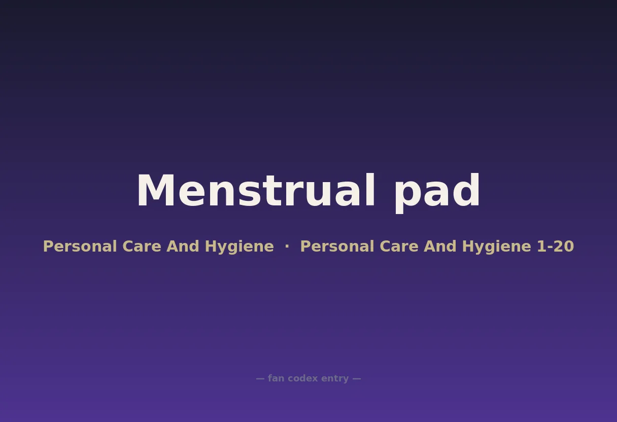 Menstrual pad